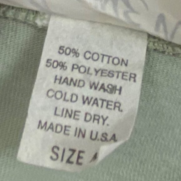 Vintage Eclectic Western Bohemian Aztec Sage Green Top with Fringe size Medium - Picture 7 of 7